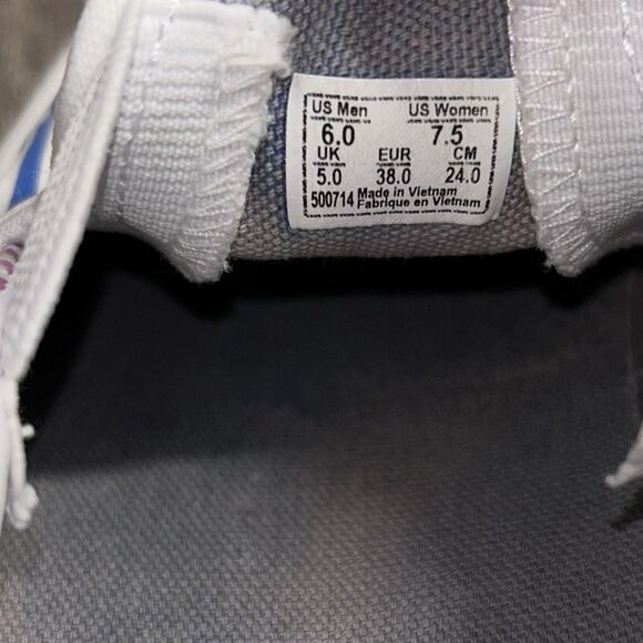 Vans Classic Slip On Blue Pink Striped Boat Sneaker Shoes Low Top Size M 6/W 7.5 - Picture 11 of 11